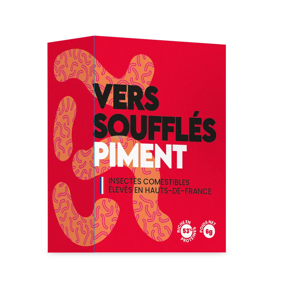 Vers De Farine Soufflés Saveur Piment