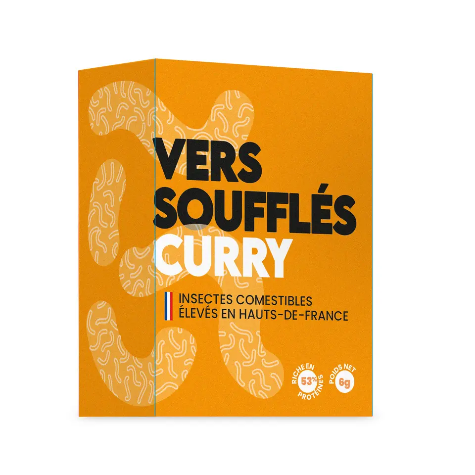 Vers De Farine Soufflés Saveur Curry